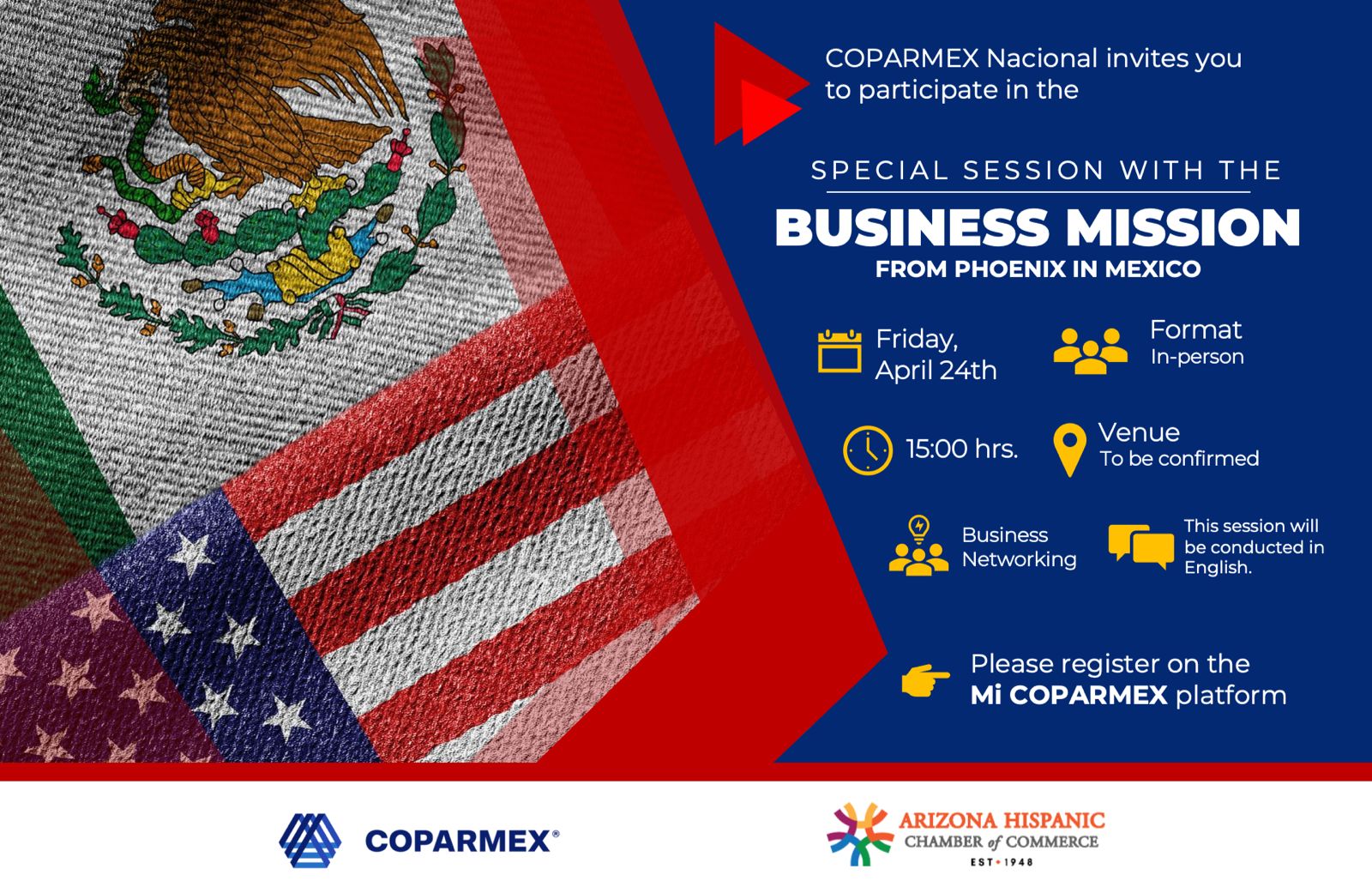 Sesión con la Misión Comercial Phoenix en México