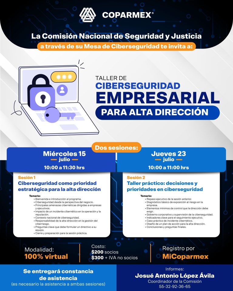 Taller de Ciberseguridad Empresarial de Alta Dirección (NO SOCIOS)