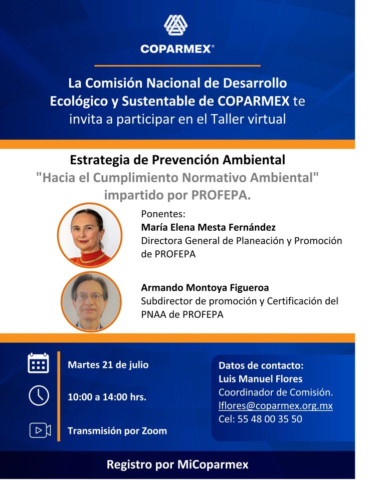 Taller Virtual: Estrategia de Prevención Ambiental "Hacia el Cumplimiento Normativo Ambiental"
