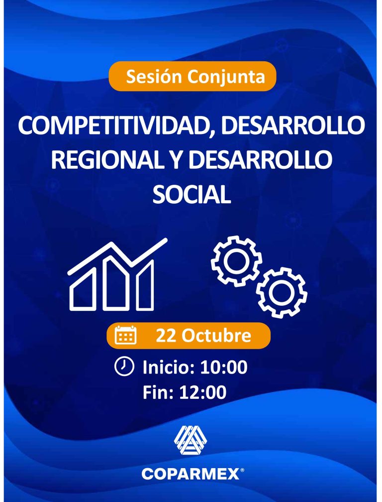 Sesión Conjunta: Desarrollo Regional, Competitividad y Desarrollo Regional Oct 2026