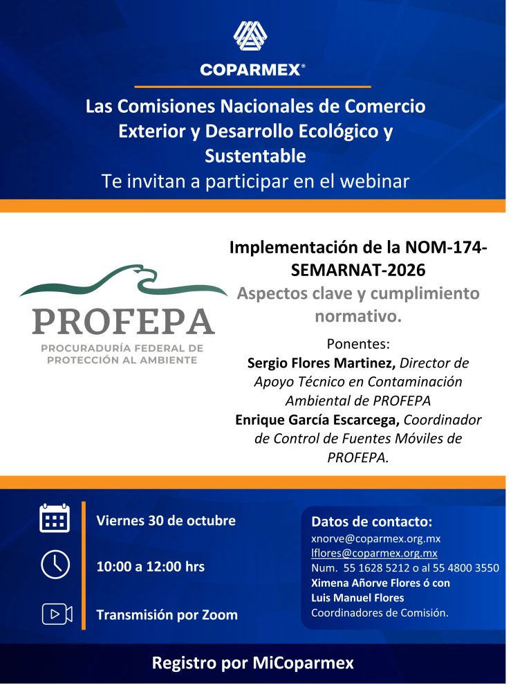 Webinar: "Implementación de la NOM-174-SEMARNAT-2026: Aspectos clave y cumplimiento normativo"